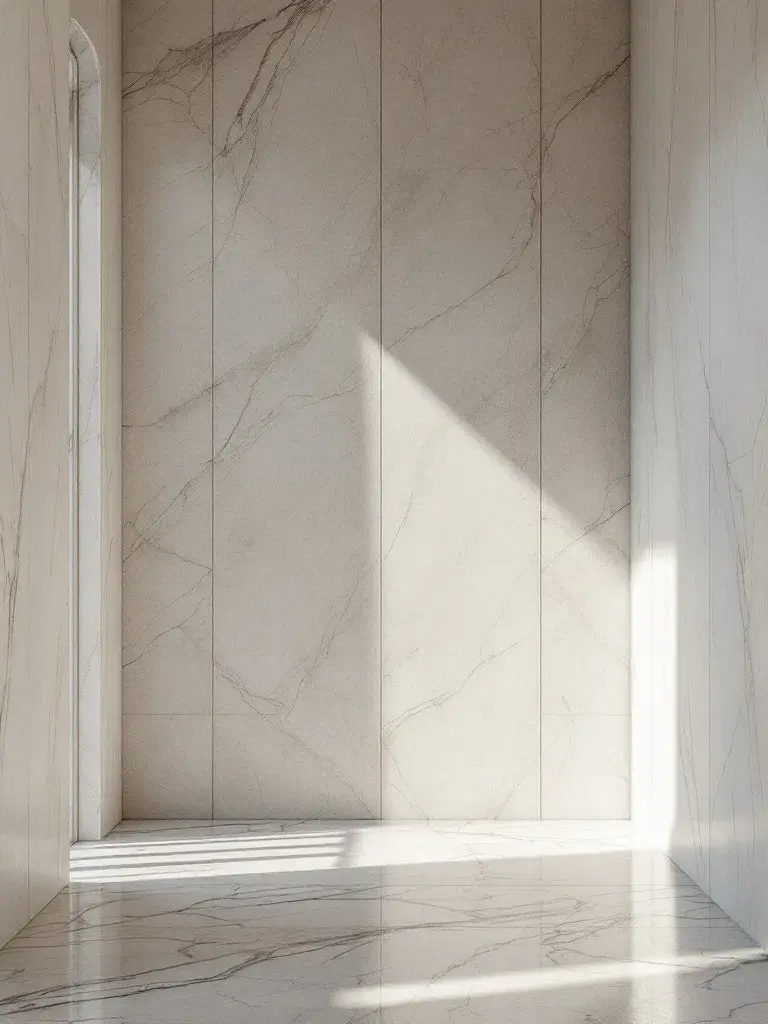 Una pared decorativa íntegramente de piedra natural en un interior refinado