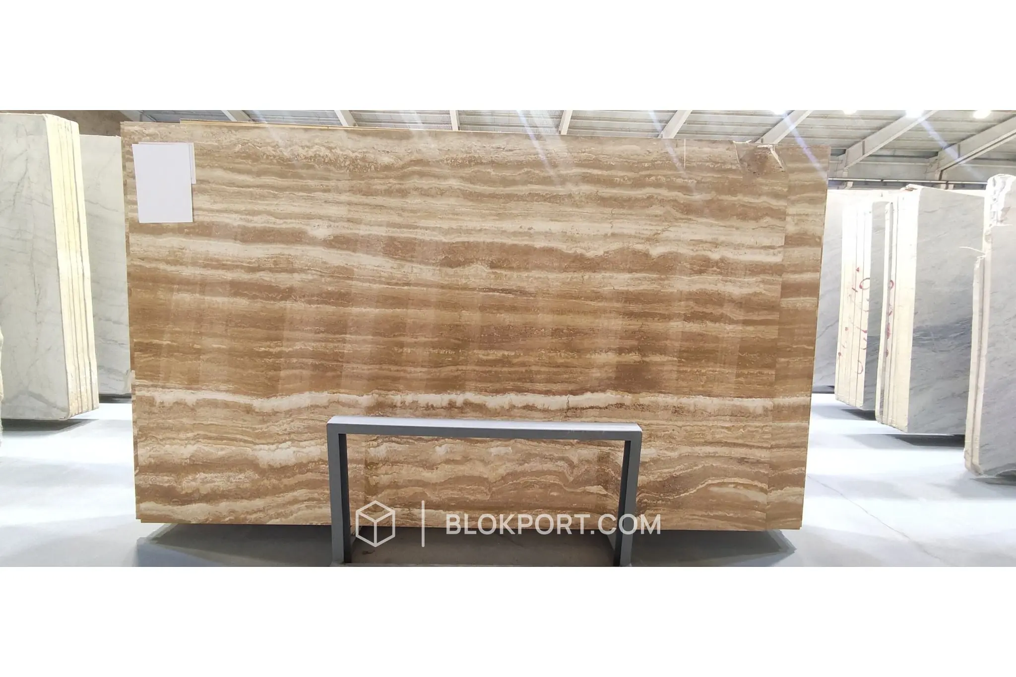 Light Beige Polished Travertine