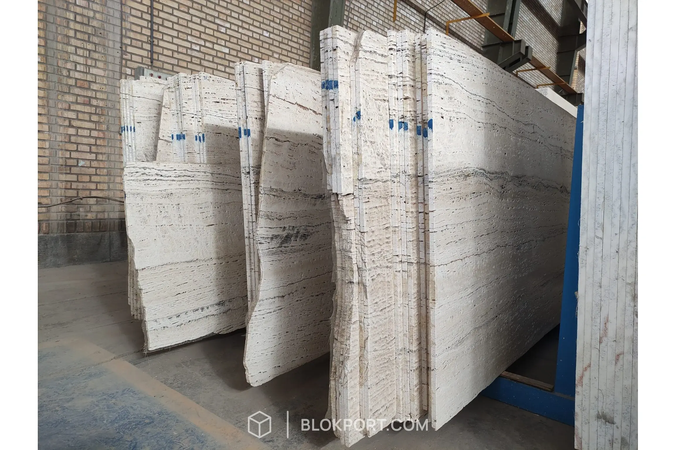 Iran White Leathered Travertine