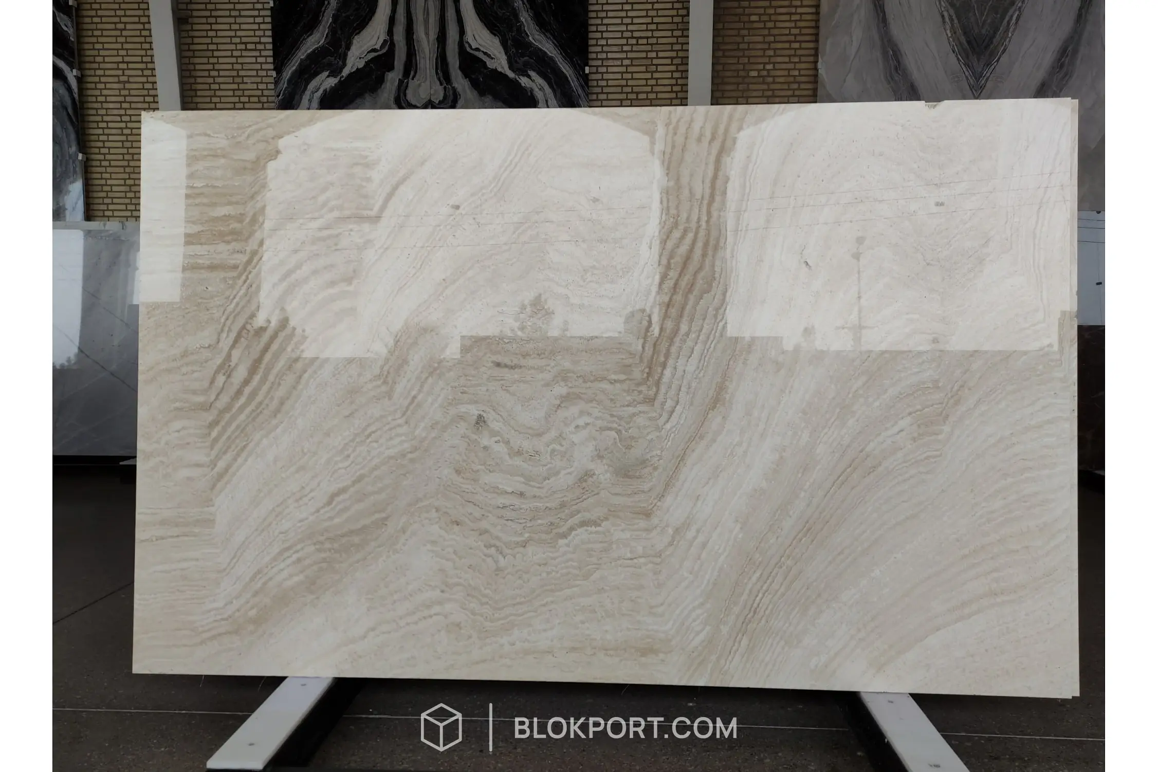 Iran White Polished Travertine