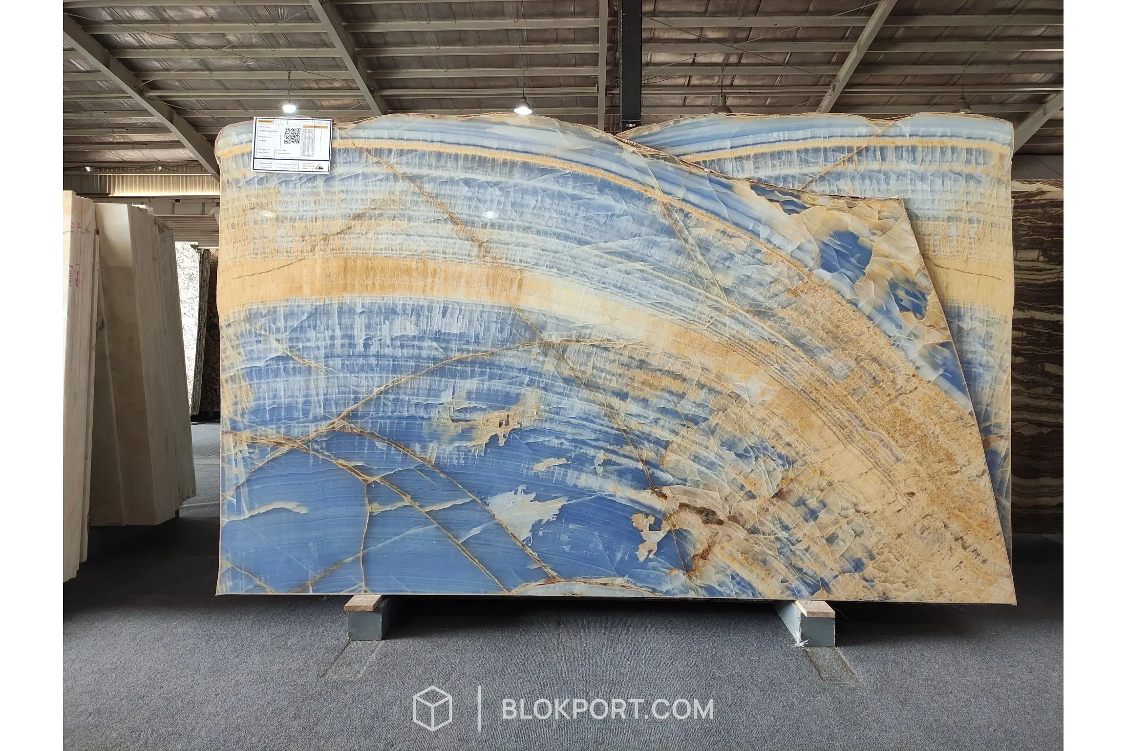 Aqua Blue Polished Onyx