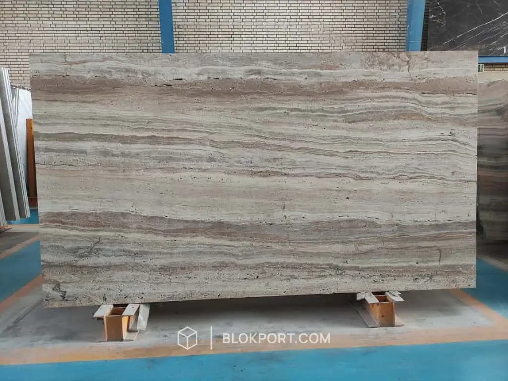 Silver Travertine ملمس جلدي, الصورة 1 من 3