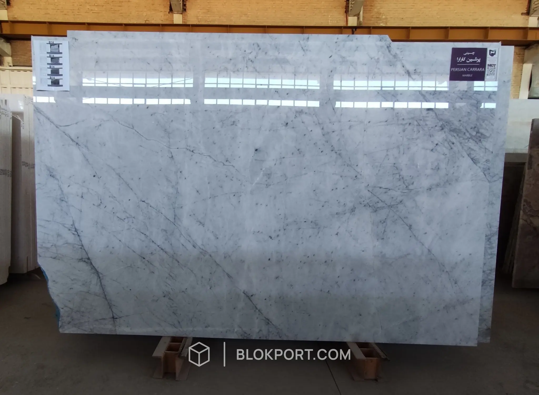 Persian Carrara Gepolijst Marmer, foto 1 van 3